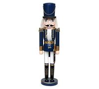 Dekohelden24 Superbe casse-noisette classique, env. 50 cm, bleu métallique, 50 cm