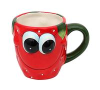 Dekohelden24 Tasse à café en céramique - Taille H : 9 x 12 cm - Rouge - 22277-D