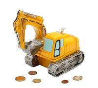 Dekohelden24 Tirelire en Poly - Tirelire Jaune avec Fermeture en Plastique - Dimensions (L x l x h) : env. 17 x 11 x 16 cm