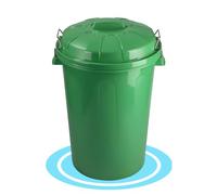 Dekohome Poubelle verte 100 l de capacité avec couvercle. Fabriquée en plastique résistant, idéale pour le stockage des ordures pour la maison, le bureau ou l'industrie - Vert