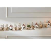 Dekoleidenschaft Calendrier de l'Avent « Maison » en tissu avec 24 sachets à remplir, calendrier de Noël à suspendre