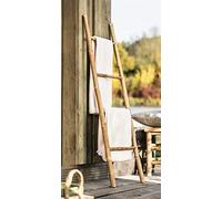 Dekoleidenschaft Échelle porte-serviettes en bambou, 115 cm de haut, 4 barreaux, porte-serviettes, porte-vêtements, échelle pour plantes, échelle de vêtements, porte-serviettes extérieur, marchepied