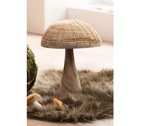 Dekoleidenschaft Grande statuette de champignon en bois - 35 cm de haut - Champignon décoratif rustique - Décoration d'automne