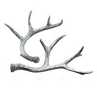 Dekoleidenschaft Lot de 2 décorations de Table en Bois de cerf Argenté