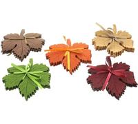 Dekoleidenschaft Lot de 20 feuilles d'érable d'automne en feutre, feuilles d'érable, décoration d'automne, saupoudreur, décoration de table