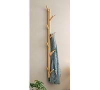 Dekoleidenschaft Porte-manteau mural en bambou avec 11 crochets Marron Hauteur 100 cm Style Scandi