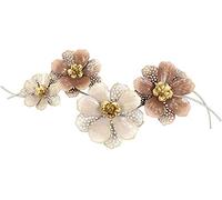 Dekoleidenschaft Tableau mural 3D - Fleurs en métal - 112 x 52 cm - Différentes nuances de rose - Décoration murale - Objet de décoration