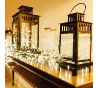 Dekolicht Guirlande Lumineuse Leuchtkette Noir 40x LED Bande Lampe Suspendue