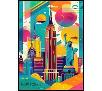 Dekomundo Affiche NYC 73 Poster 50 x 70 cm à encadrer Décoration murale moderne pour salon, chambre et bureau