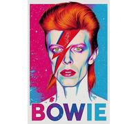 Dekomundo David Bowie Ziggy Stardust Pop Art Poster légende de la musique Tableau mural pour salon et bureau 50 x 70 cm