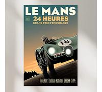 Dekomundo Grand Prix Vintage Affiche Reproduction Retro Images Décoration Murale Moderne 01 40x50cm