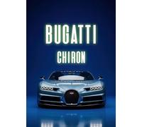 Dekomundo Impression d'art Voiture de sport Poster pour garage, cave, salon, bureau, décoration pour fans de voiture, peintures murales exclusives, Bugatti Chiron, 60 x 80 cm