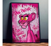 Dekomundo Poster Panther Comic Pop Art Rose pour salon, chambre à coucher, bureau, 60 x 80 cm