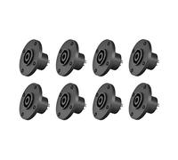 Dekomusic Lot de 8 adaptateurs de câble Speakon 4 pôles pour haut-parleur audio Twist Lock Compatible avec Neutrik Speakon NL4FC, NL4FX, NLT4X, NL2FC Panneau rond.