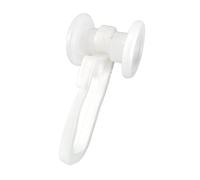 Dekondo Galets à Roulette Avec Crochet à Rideau - Utilisation Universelle Pour Rail en U Ou Rails à Rideau - Blanc