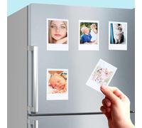 Dekopix Aimants frigo personnalisés avec Votre Photo et Votre Texte. Magnet rétro personnalisés avec Votre Photo pour Réfrigérateur. Cadeau Original personnalisé avec Photo (4 Aimants)