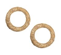 DekoPrinz Couronnes de Paille, 2 pièces | Diamètre ø 45 cm | grosseur 8 cm | Couronne de Paille, Couronne de Porte, Couronne à décorer, Couronne écrue, Anneau en Paille