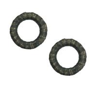 DekoPrinz Couronnes de Paille avec Non-tissé, 2 pièces | Diamètre ø 40 cm | grosseur 6 cm | Couronne de Porte, Couronne à décorer, Couronne écrue, Anneau en Paille