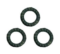 DekoPrinz Couronnes de Paille avec Non-tissé, 3 pièces | Diamètre ø 33 cm | grosseur 6 cm | Couronne de Porte, Couronne à décorer, Couronne écrue, Anneau en Paille