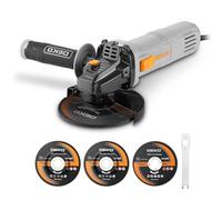 DEKOPRO Meuleuse d'Angle 800W: Ø 125mm Meuleuse d'Angle Électrique Disqueuse Compris 3 Disques, avec Poignée Auxiliaire, Capot de Protection, Écrou de Serrage rgots, pour Meulage, Tronçonnage