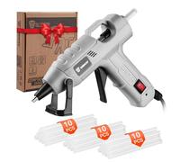 DEKOPRO Pistolet à Colle Chaude : 20W Mini Pistolet à Silicone Bricolage, Gris Pistolet à Colle Chaud avec 30 PCS Barres de Colle, pour DIY, Art, Bureau, École, Emballages, Réparations, Maison