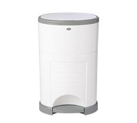 DEKOR Diaper EKO Plus Poubelle à couches, blanche, seulement respectueuse de l'environnement, fabriquée à partir de 70% de matériaux recyclés, mains libres : étape - drop, prêt, système de recharge