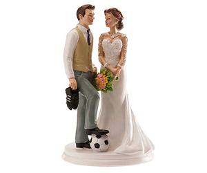 Dekora - 305010 Figurine Sujet du Foot pour Le Gateau de Mariage 20cm