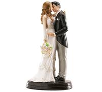 Dekora - 305058 Figurine Mariage 3D Couple Marié se Donnant un Bisou, 18cm