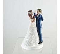 Dekora - 305066 Figurine pour gâteau du mariage, Blanc, 20cm
