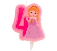 Dekora-345264 Bougie Princesse | Bougie d'Anniversaire 2D du Princesse pour Gâteaux des Enfants - Numero 4