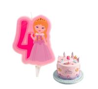 Dekora-345264 Bougie Princesse | Bougie d'Anniversaire 2D du Princesse pour Gâteaux des Enfants - Numero 4