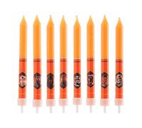 Dekora - 346176 STAR WARS Lot de 8 Bougies bâtonnet Cire Orange 8 x 8 x 12 cm