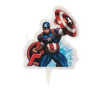 Dekora - 346185 Bougie Figurine 2D Captain America 7,5CM