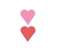 dekora - 495 Cœurs en Azyme comestibles, 2 cm, Assortis Rose et Rouge, Décoration pour gâteaux et Cupcakes, Saint-Valentin, Mariages et Anniversaires