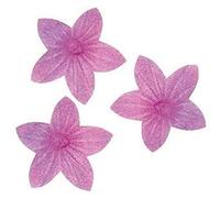 dekora - Boîte de 400 Mini Fleurs en Gaufrettes lilas pour Décoration - Fleurs Comestibles pour Gâteaux - Gaufrettes pour la Décoration de Gâteaux d'Anniversaire, 2 cm