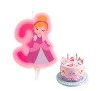 Dekora-345263 Bougie Princesse | Bougie d'Anniversaire 2D du Princesse pour Gâteaux des Enfants - Numero 3