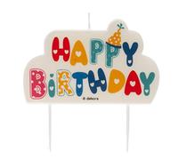 Dekora Design Bougie d'anniversaire Happy Birthday Lettres décoratives 10 x 6 cm