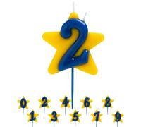 Dekora - Bougie d'anniversaire de solidarité | Bougies spéciales en forme d'étoile - Bougies de vœux doubles pour aider les enfants malades - Numéro 2
