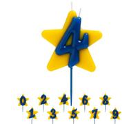 Dekora - Bougie d'anniversaire de solidarité | Bougies spéciales en forme d'étoile - Bougies de vœux doubles pour aider les enfants malades - Numéro 4