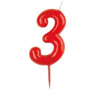 Dekora - Bougie Anniversaire Traditionnelle Numéro 3