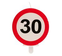 Dekora – Bougie d'anniversaire avec le signe d'interdiction pour décoration de gâteaux – Numéro 30
