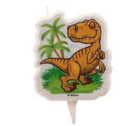 Dekora - Bougie d'Anniversaire de Dinosaures - Un T-Rex en 2D de 7,5 cm