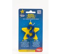 Dekora - Bougie d'anniversaire de solidarité | Bougies spéciales en forme d'étoile - Bougies de vœux doubles pour aider les enfants malades - Numéro 3