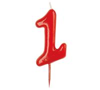 Dekora - Bougie d'Anniversaire Traditionnelle Numéro 1