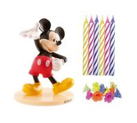 dekora, Bougie Décorative, Sans Parfum, Kit PVC Mickey Avec 10 Bougies Pour Gâteaux, Design Attrayant