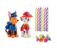 dekora, Bougie Décorative, Sans Parfum, Kit PVC Patrouille Canine Avec 10 Bougies Pour Décorer Les Gâteaux, Décoration De Gâteaux