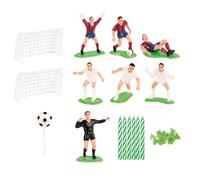 dekora, Bougies D'Anniversaire Décoratives, Non Parfumées, Kit De Football En PVC Avec 10 Bougies Pour Gâteaux, Design Attrayant