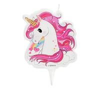 Dekora - Bougies d'Anniversaire Originales | Bougie d'Anniversaire 2D Licorne pour Gâteaux d'Enfants - 7,5 cm Multicolore 345371