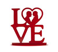Dekora - Cake Topper Love Décoration Gateau Couleur Rouge