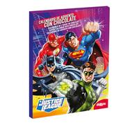 dekora - Calendrier de l’Avent Ligue de Justice - 50 g Chocolat au Lait - Calendrier de Noël pour Enfants - Super-héros DC Comics - Compte à Rebours Festif vers Noël